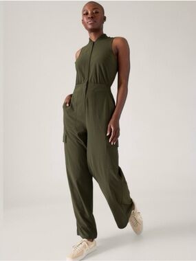 Athleta Brooklyn Utility Jumpsuit Army Green 4